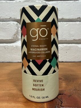 GO Beauty Niacinamide + Hydrolyzed Collagen Day Ampoule 1 oz 30 mL NIB K-Beauty
